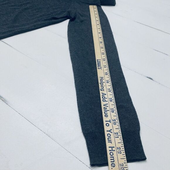 Calvin Klein Gray Foldover Off Shoulder Long Sleeve Knit Sweater Women's Medium - Picture 12 of 14